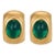 Vintage Gia 4.70 Carat Emerald 18k Yellow Gold Hoop Earrings, A Pair For Sale