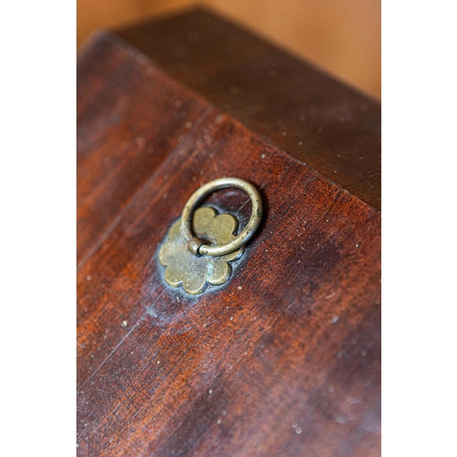 English George III Period Early 18th Century Walnut Box with Brass Hardware For Sale - Image 13 of 15