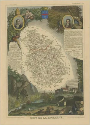 Antique Map of the Department of Haute Marne