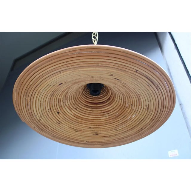 1950s Italian Bamboo Chandelier, 1950s For Sale - Image 5 of 8