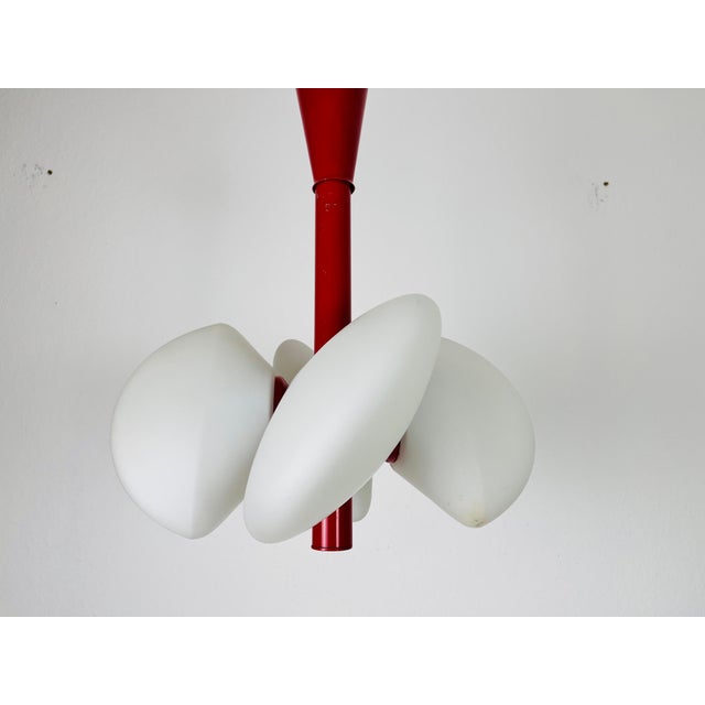 Mid-Century Modern Red Kaiser 4-Arm Space Age Chandelier, 1960s, Germany For Sale - Image 10 of 13