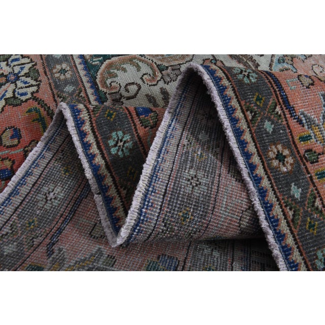 Orange 1970s Vintage Persian Handmade Wool Orange Oversized Area Rug For Sale - Image 8 of 11