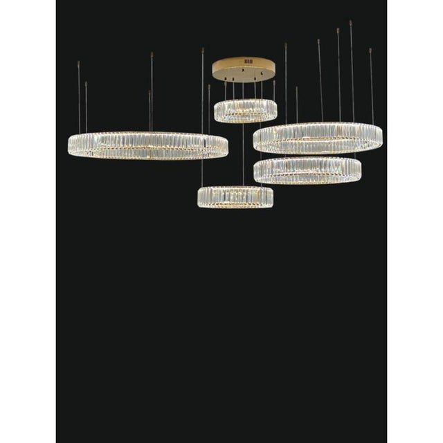 Collection Orione 2.0 Chandelier in Metal and Crystal by Jago For Sale - Image 6 of 10