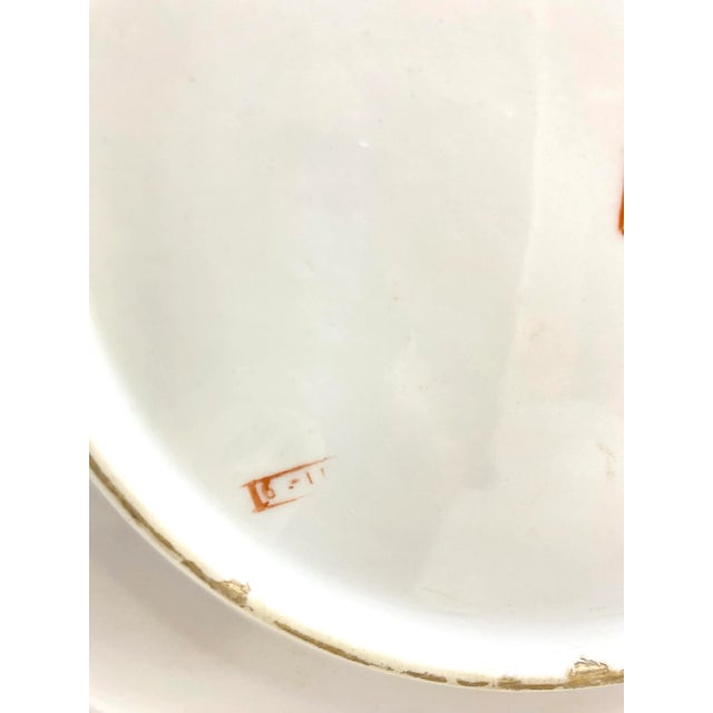 Vintage Chinese Tobacco Leaf Porcelain Plate Chinoiserie Decorative Plate For Sale - Image 10 of 11