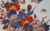 Circa 1860 reticulated ribbon border Imari plate, Japan. Large, sweeping Imari palette asymmetrical floral reserve. Some...