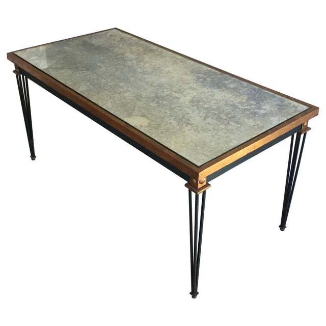 1940s Painted and Gilt Steel Coffee Table in the Style of Jacques Quinet For Sale - Image 13 of 13