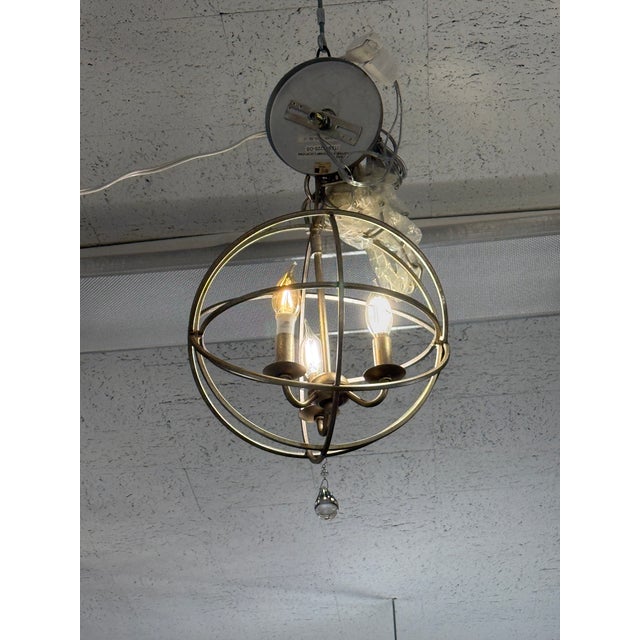 Silver Crystorama Solaris Three-Light Mini Chandelier For Sale - Image 8 of 12