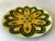 Mid 20th Century Mid 20th Century Italian Green & Gold Mandala Enameled Copper Round Vide Poche Tray For Sale - Image 5 of 7