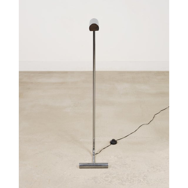 Mid-Century Modern Midcentury Steel and Chrome Pharmacy Floor Lamp After Casella For Sale - Image 3 of 13