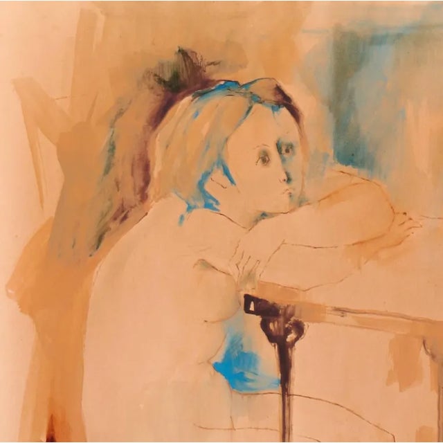 Mid-Century Modern 'The Young Flute Player' by Julio Castillo, Music, Woodwind Instrument For Sale - Image 3 of 6