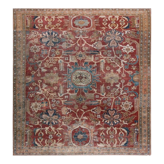 19th Century Persian Ziegler Sultanabad Carpet ( 8'10" x 9'4" - 269 x 284 ) For Sale