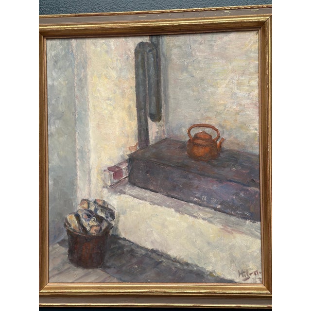 Hanne Jönsson, Panel Oven in the Studio, 1943, Oil on Panel, Framed For Sale - Image 11 of 18