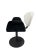 Tulip Swivel Chair in Black and White For Sale In Los Angeles - Image 6 of 8