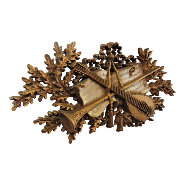 Mid 20th Century Italian Style Musical Themed Wall Art For Sale