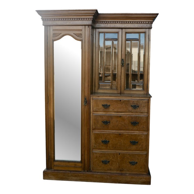 Wardrobe Compactum in Ash and Burl Walnut For Sale