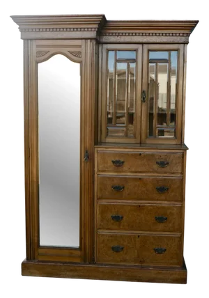 Wardrobe Compactum in Ash and Burl Walnut