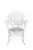 Boho Chic Antique Victorian White Painted Wicker Rattan Boho Chic Peacock Armchair For Sale - Image 3 of 13