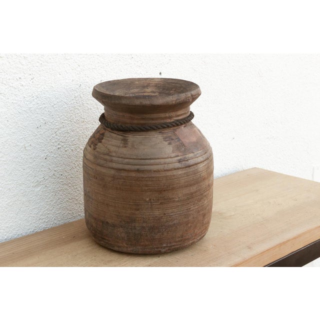19th Century Vintage Bleached Wood Ghee Pot For Sale - Image 5 of 7