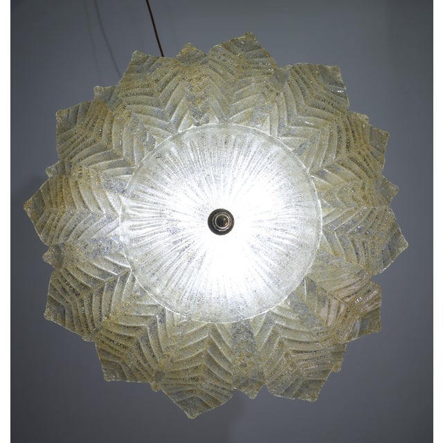 Glass Dubai, Large Size Murano Glass Gold Flush Mount, 1970s For Sale - Image 7 of 12