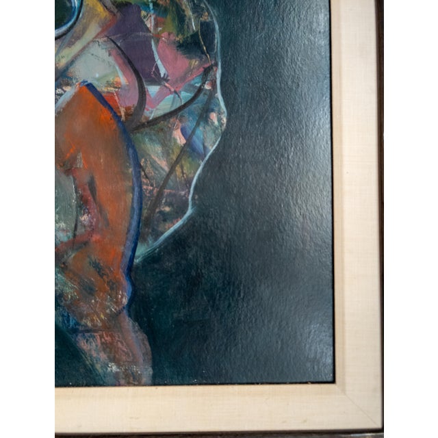 Mid-Century Modern Abstract Figure Painting in Acrylic, Unsigned For Sale - Image 10 of 15