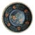 Vintage Rare Pennsylvania Dutch Hand Painted Classic Black Wooden Bowl Signed 12" For Sale