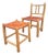Vintage Rustic Log Chair & Stool Set For Sale