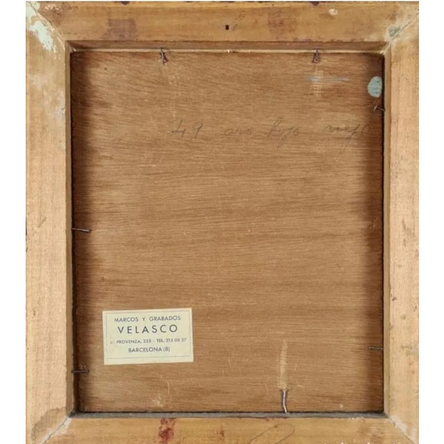 Mid-Century Modern Impressionist Portrait of a Woman in Red Dress, Oil Painting, Framed For Sale - Image 3 of 9