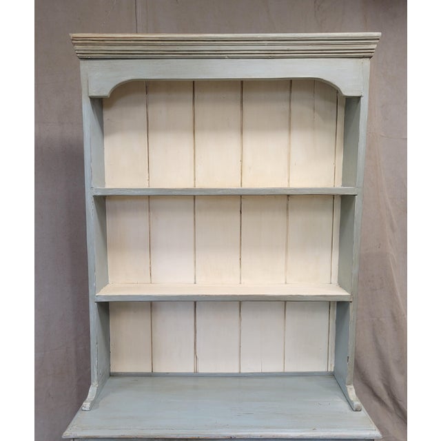 Antique Swedish Blue Painted Pine China Hutch Chairish