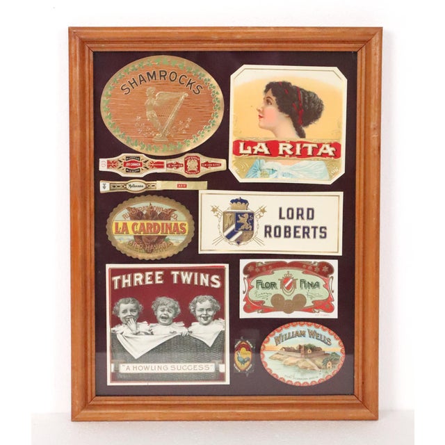 Set of Eight Wood Framed Cigar Box Label Collection For Sale In New York - Image 6 of 14