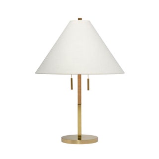 Harrison Table Lamp, Natural Rattan For Sale