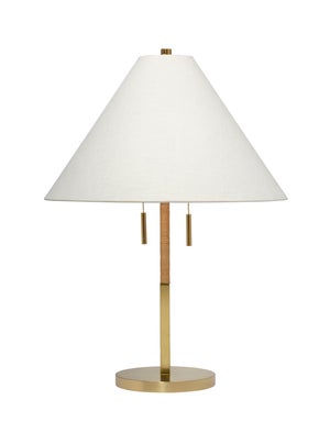 Harrison Table Lamp, Natural Rattan