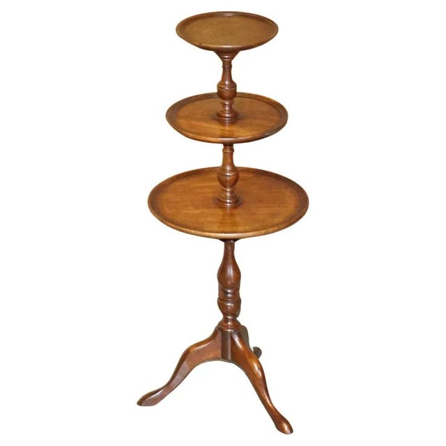 Antique 3-Tiered Side Table in Hardwood For Sale - Image 13 of 13