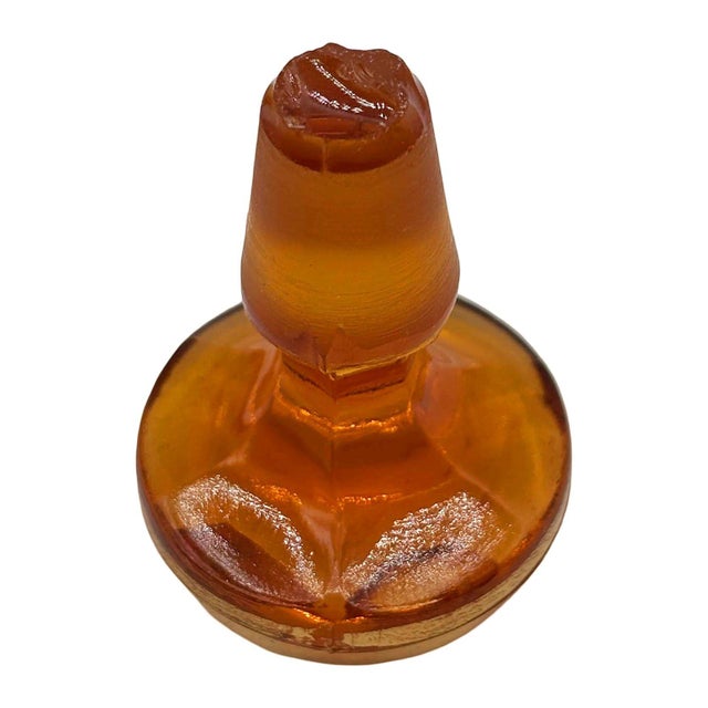 Glass 1920s Art Deco Peach Glass Perfume Bottle W/ Stopper by Steuben Aurene for Devilbiss For Sale - Image 7 of 8