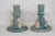 Roseville Pottery Clematis Ceil Blue Candlestick Holders 1159 a Pair 4687b For Sale - Image 15 of 15