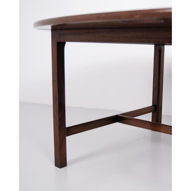 Brown Vintage Coffee Table in Mahogany with Brass Fittings, 1930s For Sale - Image 8 of 12