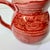 Ceramic 1990s Boho Chic Farmhouse Scalloped Handle Hand Painted Ceramic Pitcher. For Sale - Image 7 of 14