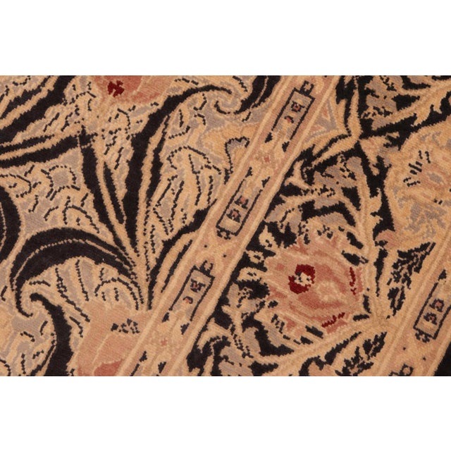 1980s William Morris Tulip Black/Beige Wool Rug For Sale In New York - Image 6 of 10
