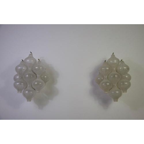 Ice Glass Tulipan Wall Lamps by J. T. Kalmar for Kalmar, Austria, 1960s, Set of 2 For Sale - Image 15 of 18