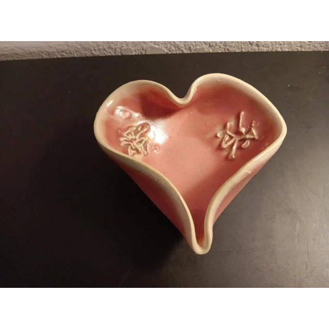 1970s 1970s Artist Signed Art Studio Pinched Glazed Ceramic Bowl For Sale - Image 5 of 7