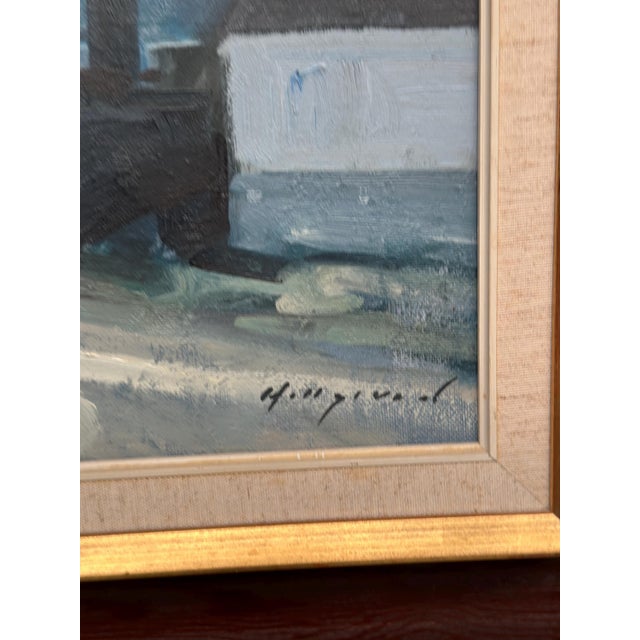 Mid-Century Modern Bengt Hillgrund, Skånegård, 1960s, Oil on Canvas, Framed For Sale - Image 3 of 18
