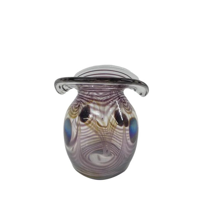 1980s Studio Art Glass Vase by Eisch, 1987 For Sale - Image 5 of 7