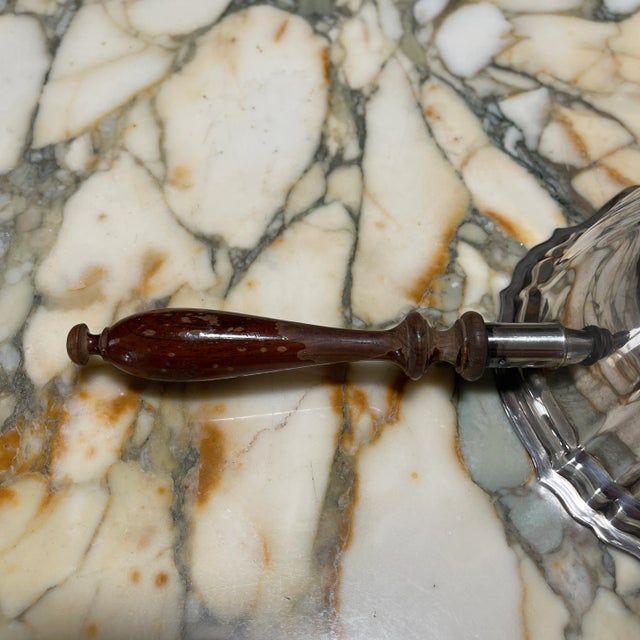 Silver Plated Sauce Pot With Wooden Handle For Sale - Image 9 of 10