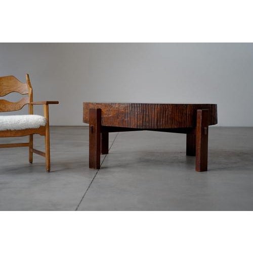 Large Tree Slab Coffee Table, 1960s For Sale - Image 11 of 11