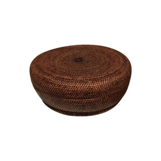 Lidded Chinese Sewing Basket For Sale