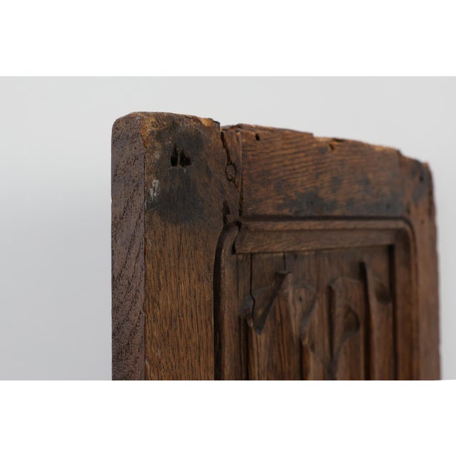 16th Century Gothic Carved Oak Relief Panel, France For Sale - Image 6 of 11