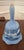 1970s Vintage Currier & Ives “Home in the Wilderness” Blue & White Porcelain Bell With Gold Accents For Sale - Image 5 of 11