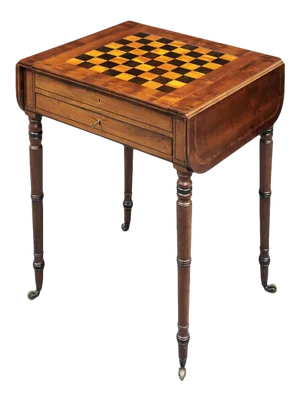English Antique Regency Games Table
