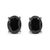 Contemporary .925 Sterling Silver 4.0 Cttw Prong Set Treated Black Oval Diamond Stud Earring, A Pair (Black Color, I2-I3 Clarity) For Sale - Image 3 of 5