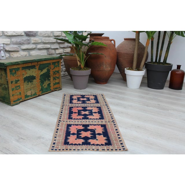 Traditional Vintage Anatolian Rug -20"x45" For Sale - Image 3 of 12