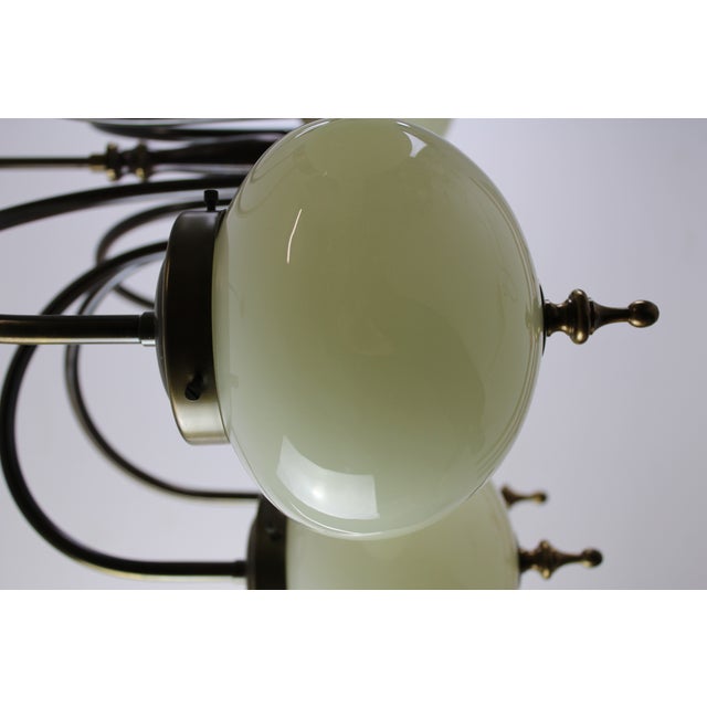 Mid-Century Modern Eight-Light Chandelier in the style of Hugo Gorge, 1970s For Sale - Image 3 of 8